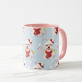 Kerst Hond met Candy Cane Mok (Voorkant rechts)