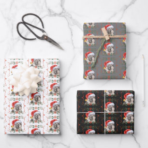Kerst Hond Patroon GSD Wrapping Papieren Bladen Inpakpapier Vel
