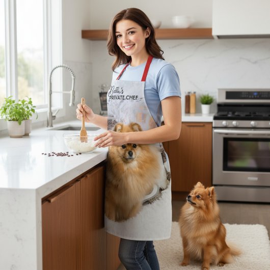 Kerst Hond Private Chef Custom Foto Naam Schort