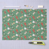 Kerst Honden Patroon Rood Groen Tissuepapier (Craft)