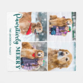 Kerst Hondenliefhebber Gepersonaliseerde Pet Photo Fleece Deken (Voorkant (Horizontaal))