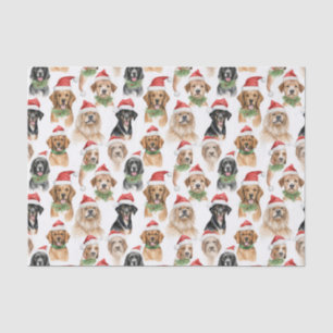 Kerst Hondenras Pet Pattern Tissuepapier