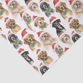 Kerst Hondenras Pet Pattern Tissuepapier (Detail)