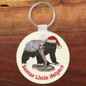 Kerst Honing Badger en Slang Grappig Quote Sleutelhanger (Voorkant)