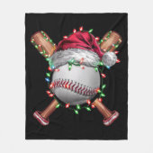 Kerst honkbal kerstman sporten Kerstmis vakantie Fleece Deken (Voorkant)