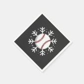 Kerst honkbal sneeuwvlok Sport sla homerun Servet (Hoek)