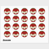 Kerst Honkbal Stickers (Vel)