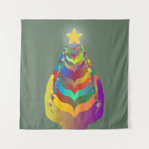 Kerst hoop en saamhorigheid wandkleed