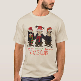 kerst hoort geen slechte apen spreken t-shirt