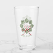 Kerst Hoppy Feestdagen Bierglas Glas (Voorkant)