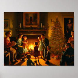 Kerst Horror Retro  Poster