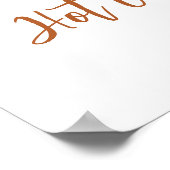 Kerst Hot Cacao Chocolade Bar Teken Poster (Hoek)