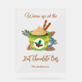 Kerst Hot Cacao Chocolade Bar Teken Poster (Voorkant)