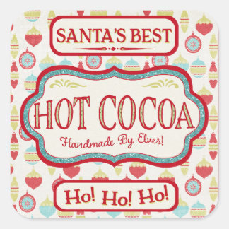 Kerst Hot Cacao Chocolade Stickers