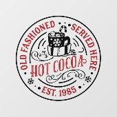 Kerst Hot cacao ouderwets Raamsticker (Vel)