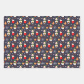 Kerst Hot Chocolate Candy Cane Ginger Brood Inpakpapier Vel (Voorkant)