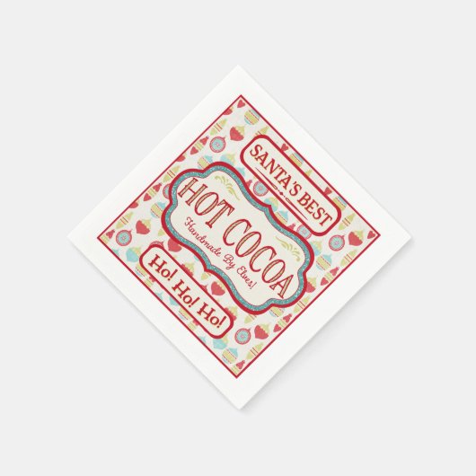 Kerst Hot Chocolate Cocoa Cocktail servetten (Hoek)