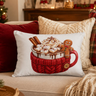 Kerst Hot Cocoa 16x12 Accentkussen Accent Kussen