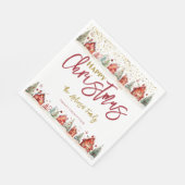 Kerst Huis Straat Scène Servet (Hoek)