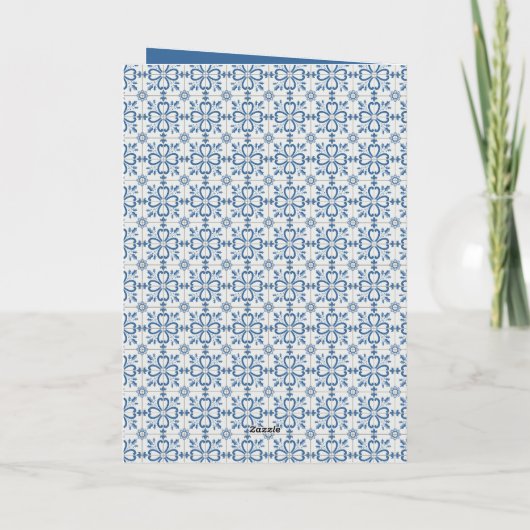 Kerst hulst en bloemblaadjes tegels lijst kaart (Achterkant)