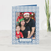 Kerst hulst en bloemblaadjes tegels lijst kaart (Voorkant)