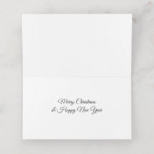 Kerst hulst zitplaats kaart (Binnenkant ongevouwen)