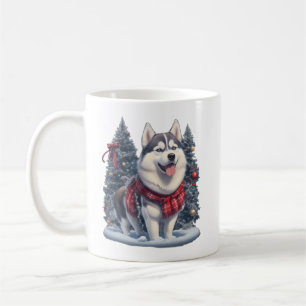 Kerst Husky Hond Magic Xmas Vakantie Geest Koffiemok
