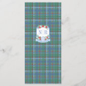 Kerst Huwelijk Monogram Individuele Plaats Namen Menu (Achterkant)