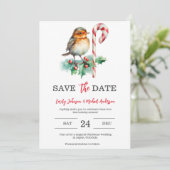 Kerst Huwelijk Save The Date (Staand voorkant)