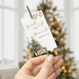 Kerst Huwelijk thema Vonklabel Visitekaartje