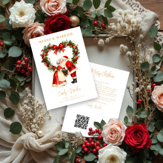 Kerst Huwelijk Vintage Kersthartkrans TLW26 Save The Date