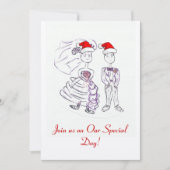 Kerst Huwelijksuitnodiging Kaart (Voorkant)