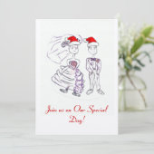 Kerst Huwelijksuitnodiging Kaart (Staand voorkant)