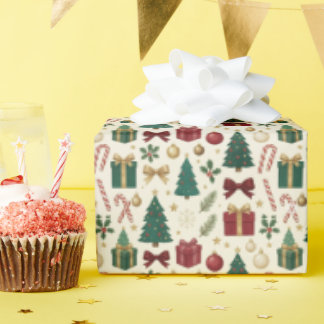 Kerst Iconen Naadloos Inpakpapier 