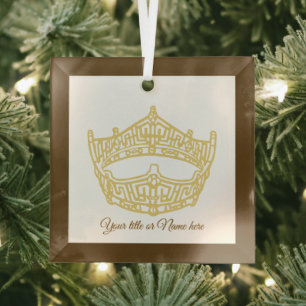 Kerst Iconische Amerikaanse Praal Kroon Glas Orna Ornament