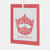 Kerst Iconische Amerikaanse Praal Kroon Glas Ornament (Voorkant links)