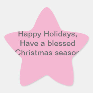 Kerst ideeën ster sticker