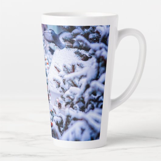 Kerst Idyll mooi Latte Mok (Rechts)