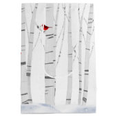 Kerst Ierse Setter met berken Medium Cadeauzakje (Achterkant)