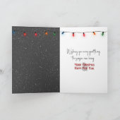 Kerst Ierse Setter met rendier gewei Kaart (Binnen)