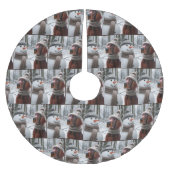 Kerst Ierse Setter met Sneeuwman Kerstboom Rok (Voorkant)