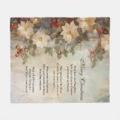 Kerst Ierse zegen | winterbloemen Fleece Deken (Voorkant (Horizontaal))