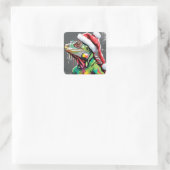 Kerst Iguana Sticker (Tas)