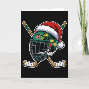 Kerst ijs hockey helm Sint Kerstmannen Jongens Kaart