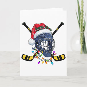 Kerst ijs hockey helm Sint Kerstmis Kaart