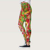 Kerst Ik hou van Snoep Leggings Rode Groene Broek (Links)