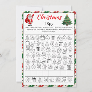Kerst 'Ik zie, ik zie' spel | Vakantieprentenschat Kaart