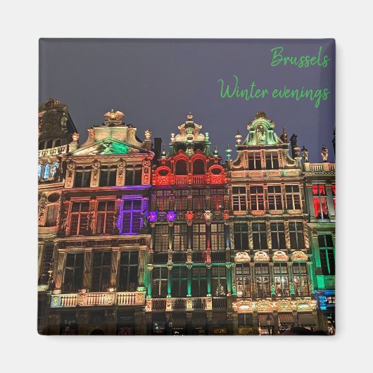 Kerst in Brussel, België Magneet (Voorkant)
