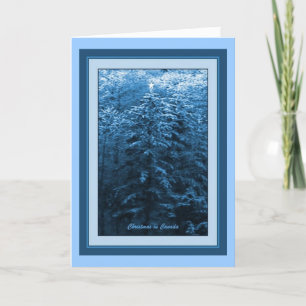 Kerst in Canada Blue Holiday Kaart