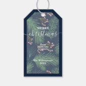 Kerst in Chic Berries en Branches Cadeaulabel (Voorkant)